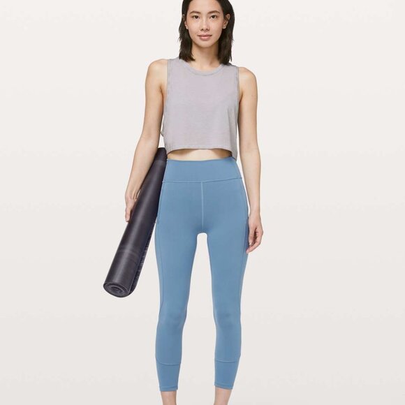 Lululemon In Movement 7/8 Tight *Everlux 25" Utility Blue - Picture 1 of 13
